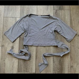 Club Monaco Striped Wrap Shirt Size Small